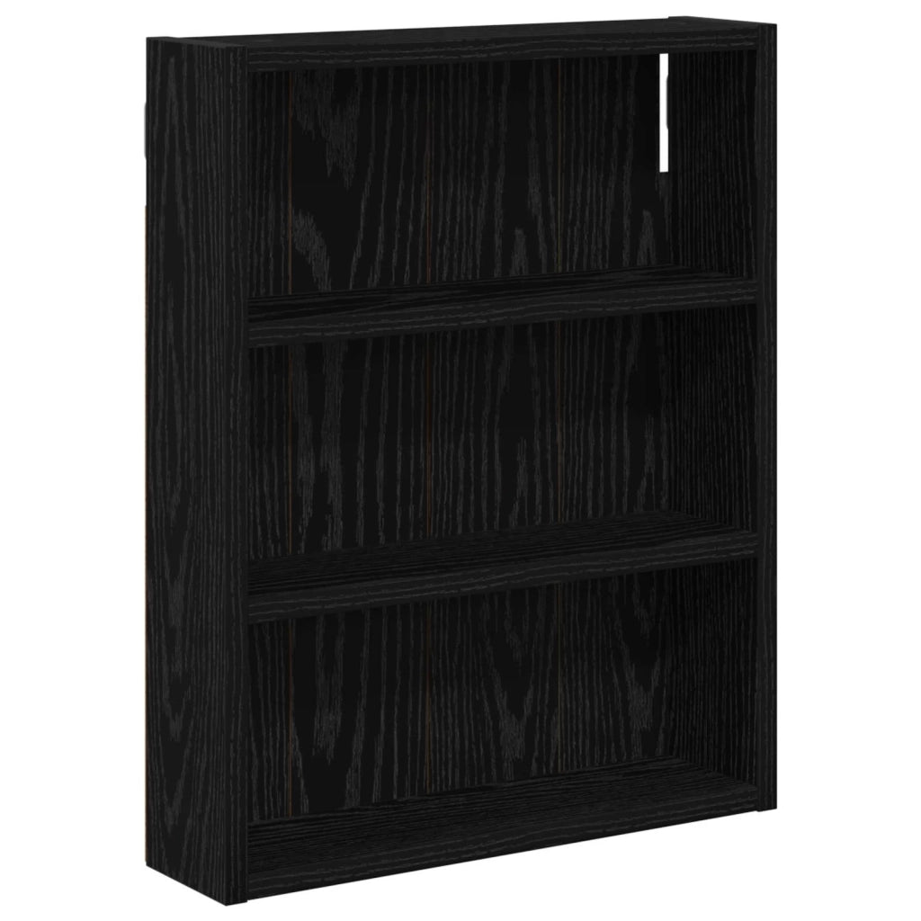 Armadio da bagno a muro Rovere Nero 40 x 10 x 50 cm 889344