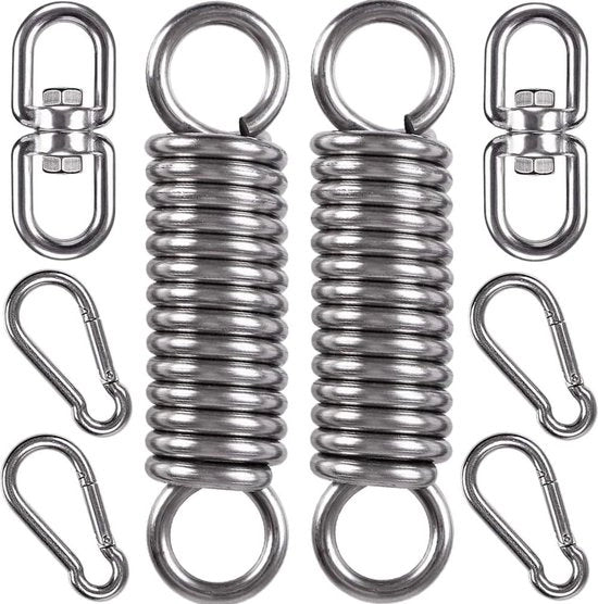 Kit di Sospensione per Sedile Oscillante - Hardware di Rilascio a Molla - Sospensione a Sfera per Sedile Girevole - Sacchetto di Pugilato - Sedile Oscillante per Veranda - 2 Pack