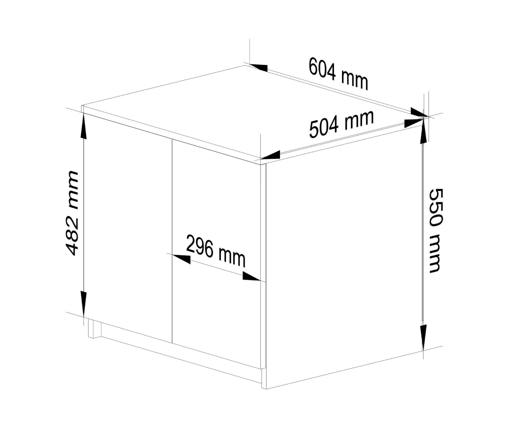 Sopralzo per armadio AKORD S60 Bianco 60 cm 2 ante 60x51x55 cm
