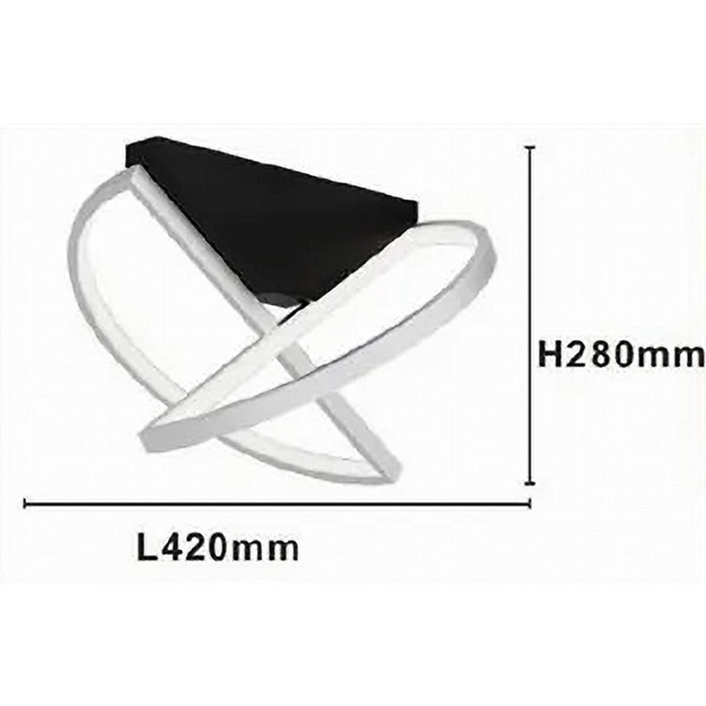 Trade Shop - Plafoniera Led 44w Bianco Lampadario Da Soffitto Design Moderno Luce Fredda 50414 -