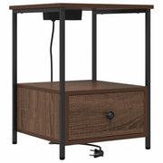 Comodino | Armadio da Notte | Mobiletto da notte con cassetto Rovere Marrone 42 x 41 x 56 cm
