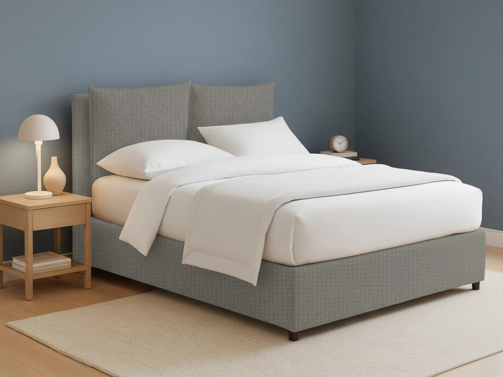 Falmouth, Letto Piazza e Mezza Sfoderabile Made in Italy, Grigio Cenere