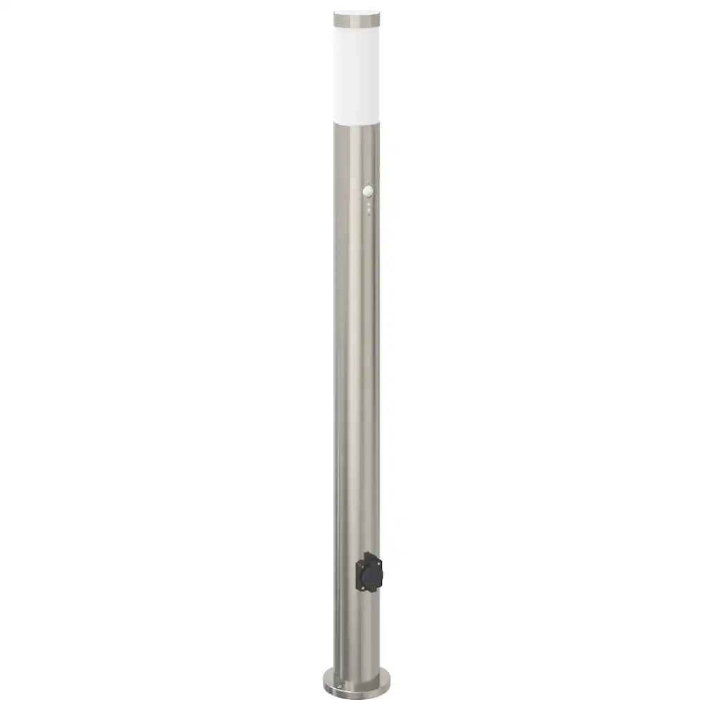 Lampioni a dissuasore con sensore e presa 3 pz 110 cm Acciaio Inox IP44 4006022