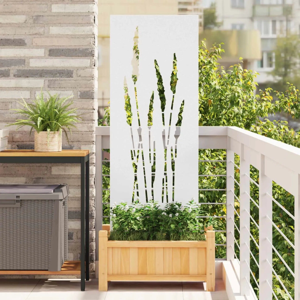 Schermo per privacy in giardino Floreale Bianco 50 x 140 cm 876309