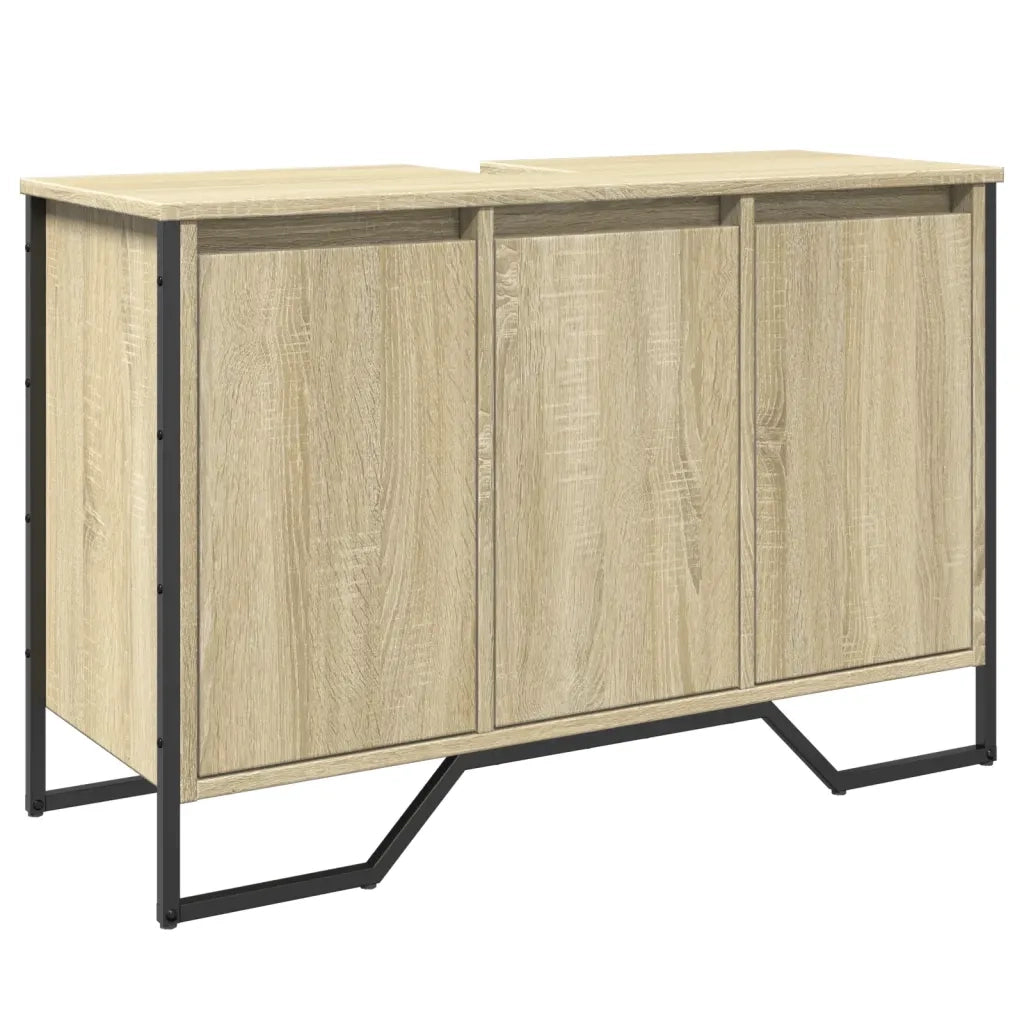 Mobile Lavabo Bagno Rovere Sonoma 91x35x60 cm in Truciolato 848660