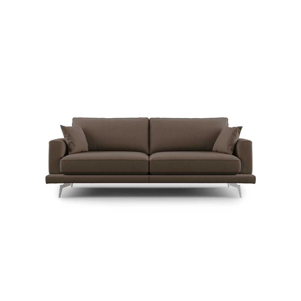 Dorian Divano moderno in tessuto morbido antimacchia T05 218 cm marrone