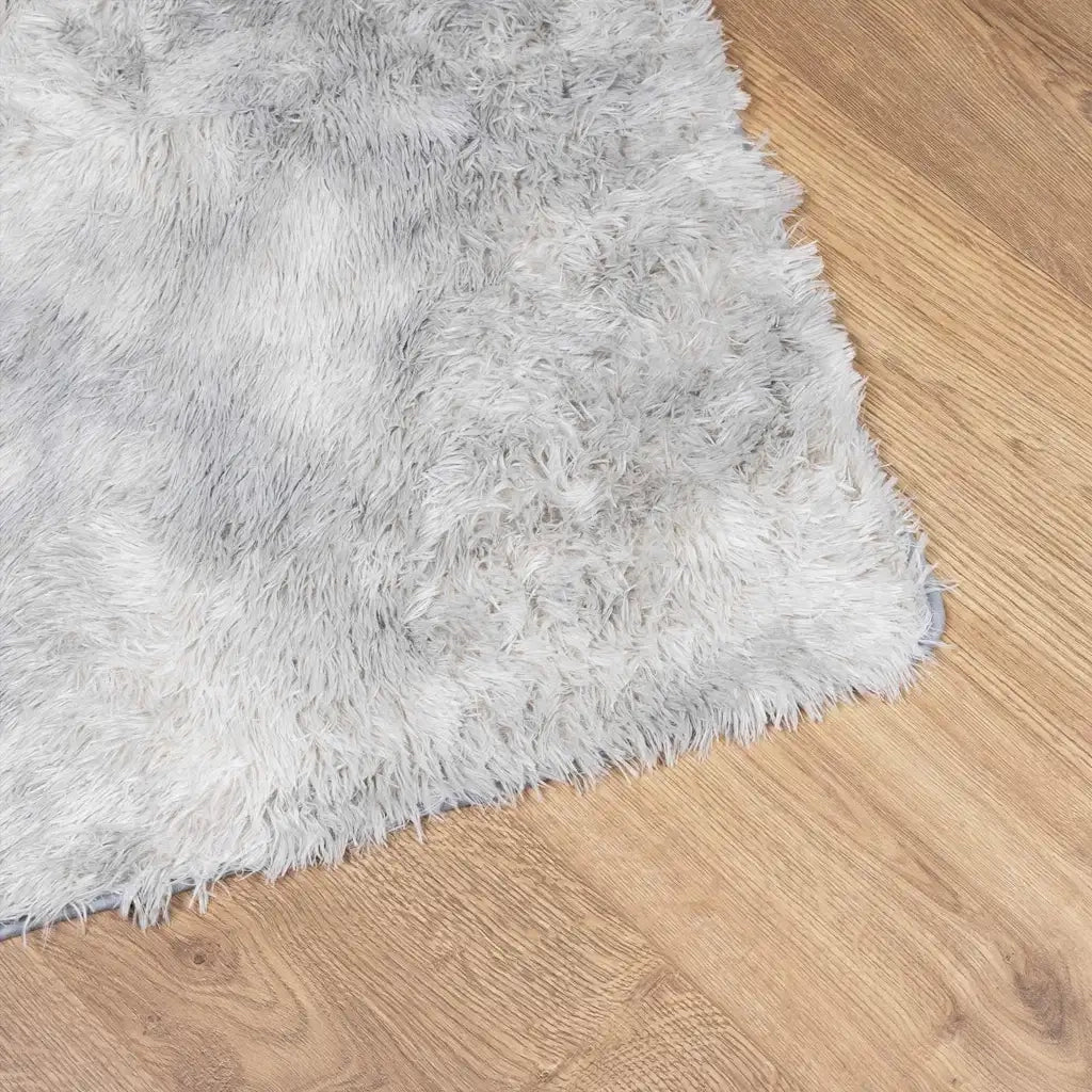 Tappeto Shaggy a Pelo Lungo NAVARRA Grigio Argento 120x170cm 4102828