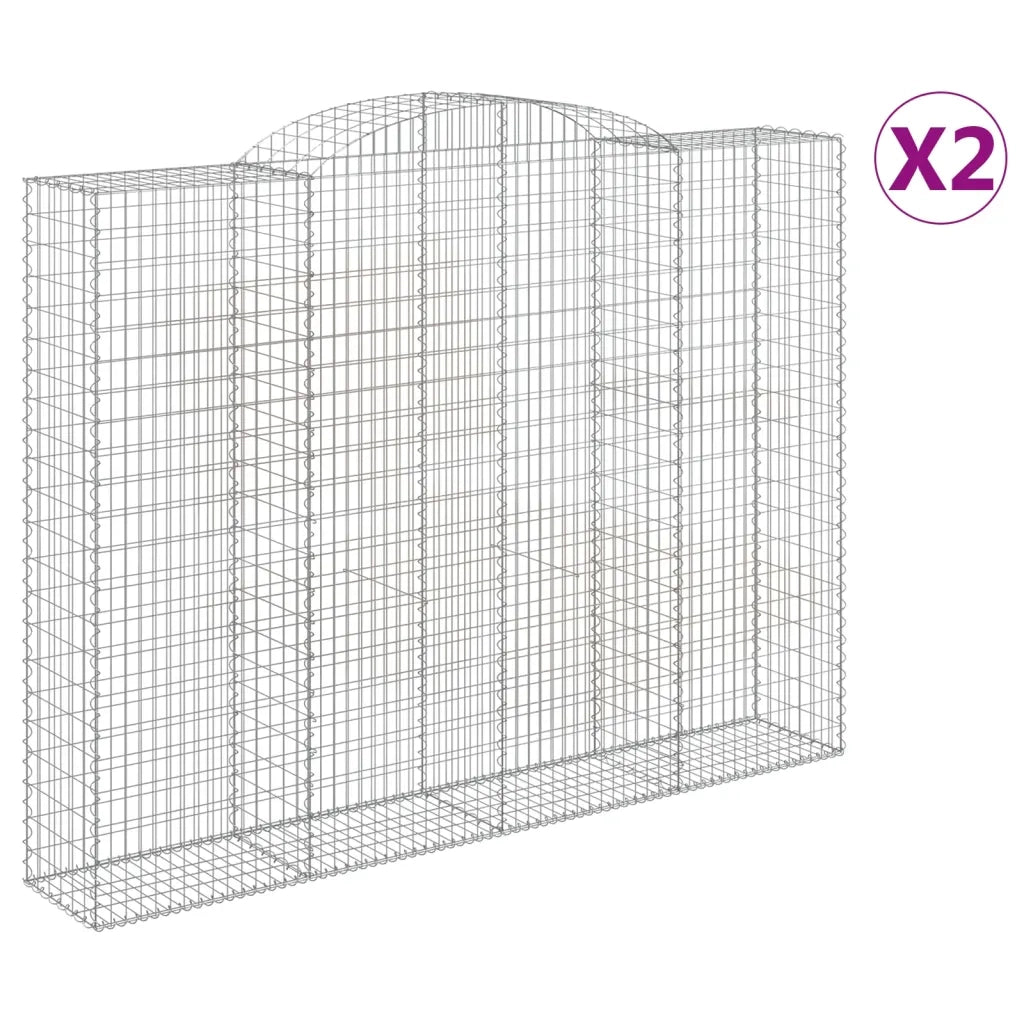Cesti Gabbioni ad Arco 2 pz 200x50x220/240 cm Ferro Zincato 3146809