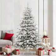 Albero di Natale Artificiale con Rami Pieghevoli Bianco 210 cm 3395651