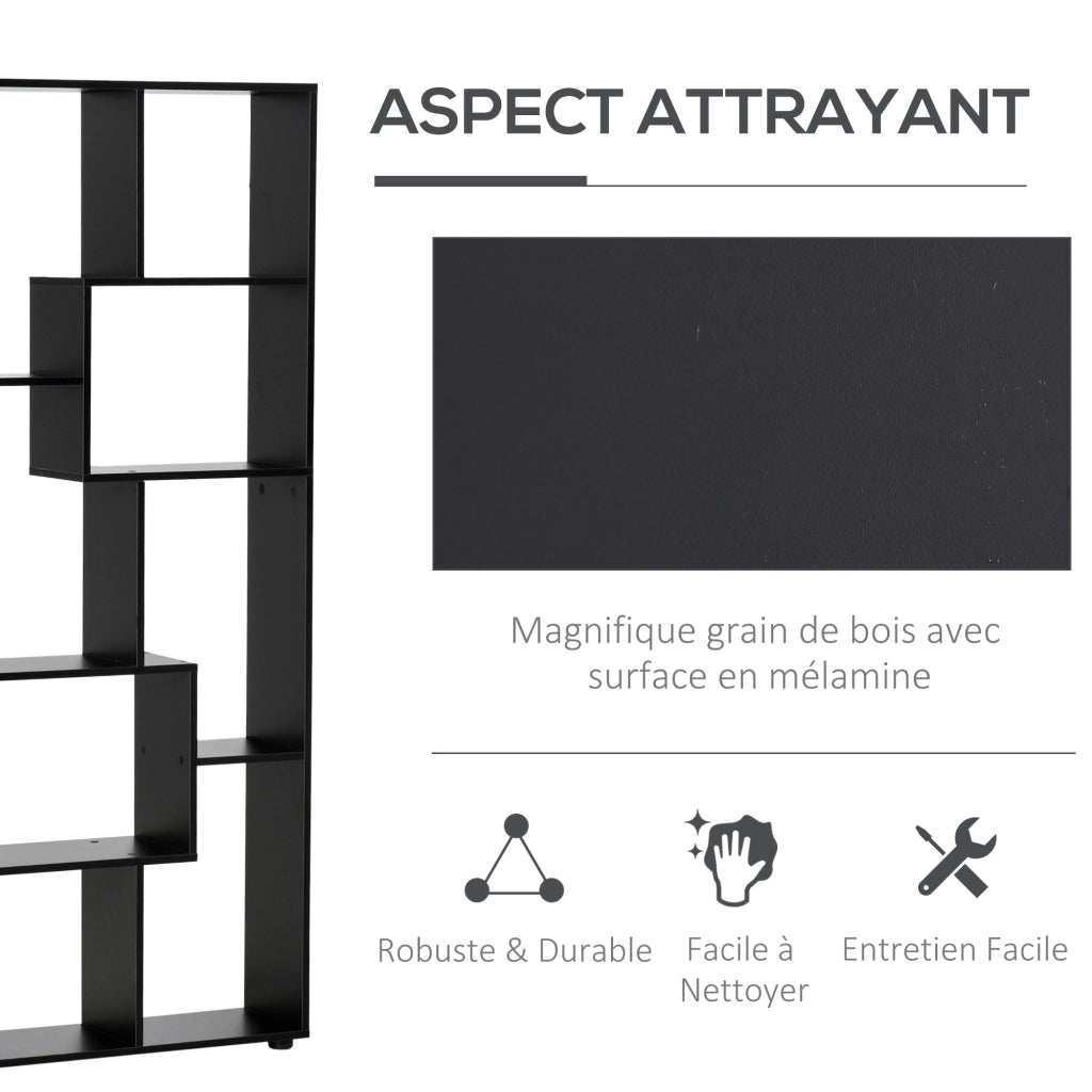 Libreria Scaffale Design Moderno ¨C Minimal ¨C Nero 70x24x178 cm