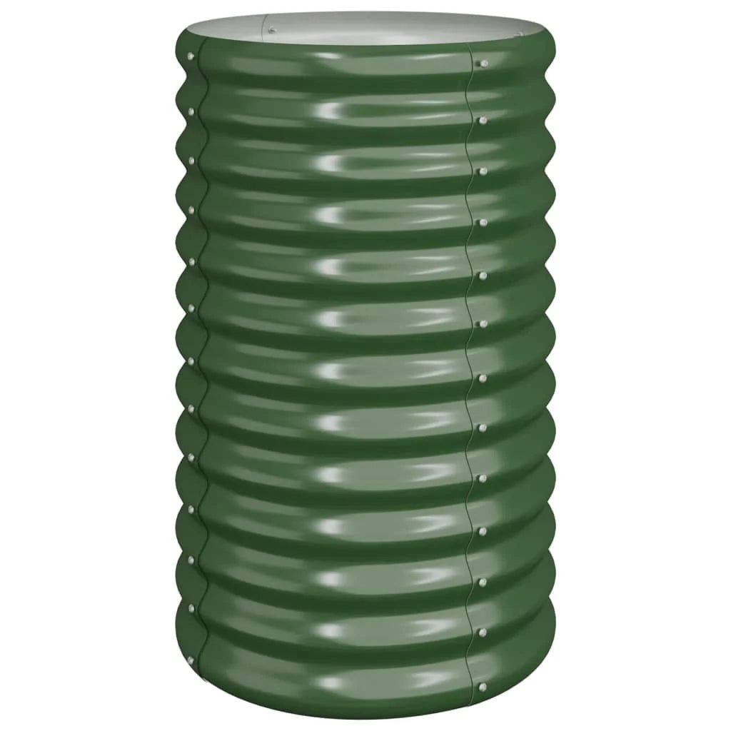 Fioriera rialzata per piante e fiori adatta per terrazze e giardini in acciaio verniciato a polvere 40 x 40 x 68 cm verde 02_0038575