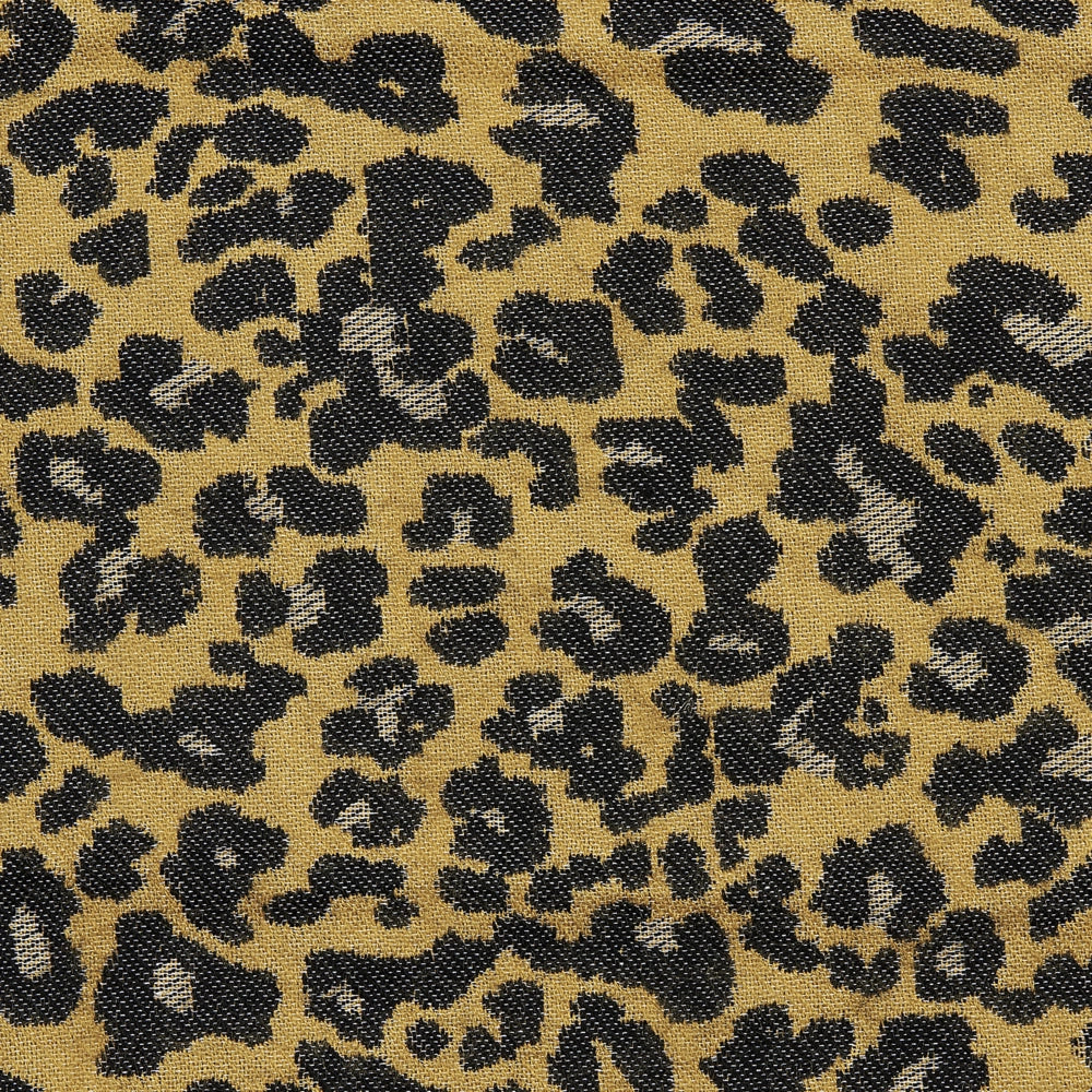 Coperta in acrilico e poliestere marrone e nero 130 x 170 cm motivo leopardo nappe boho soggiorno camera da letto