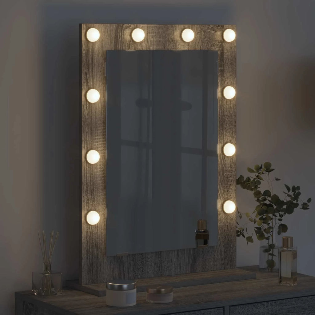 Specchio da Vanità Grigio Sonoma 70 x 50 x 18 cm Rettangolare 868338