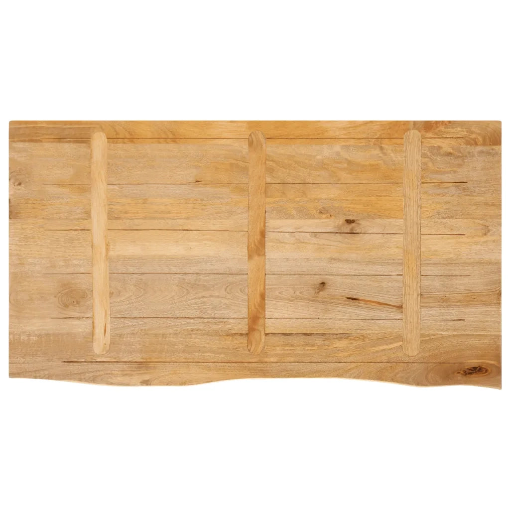 vidaXL Piano Tavolo Bordi Vivi 120x60x2,5 cm Legno Massello di Mango