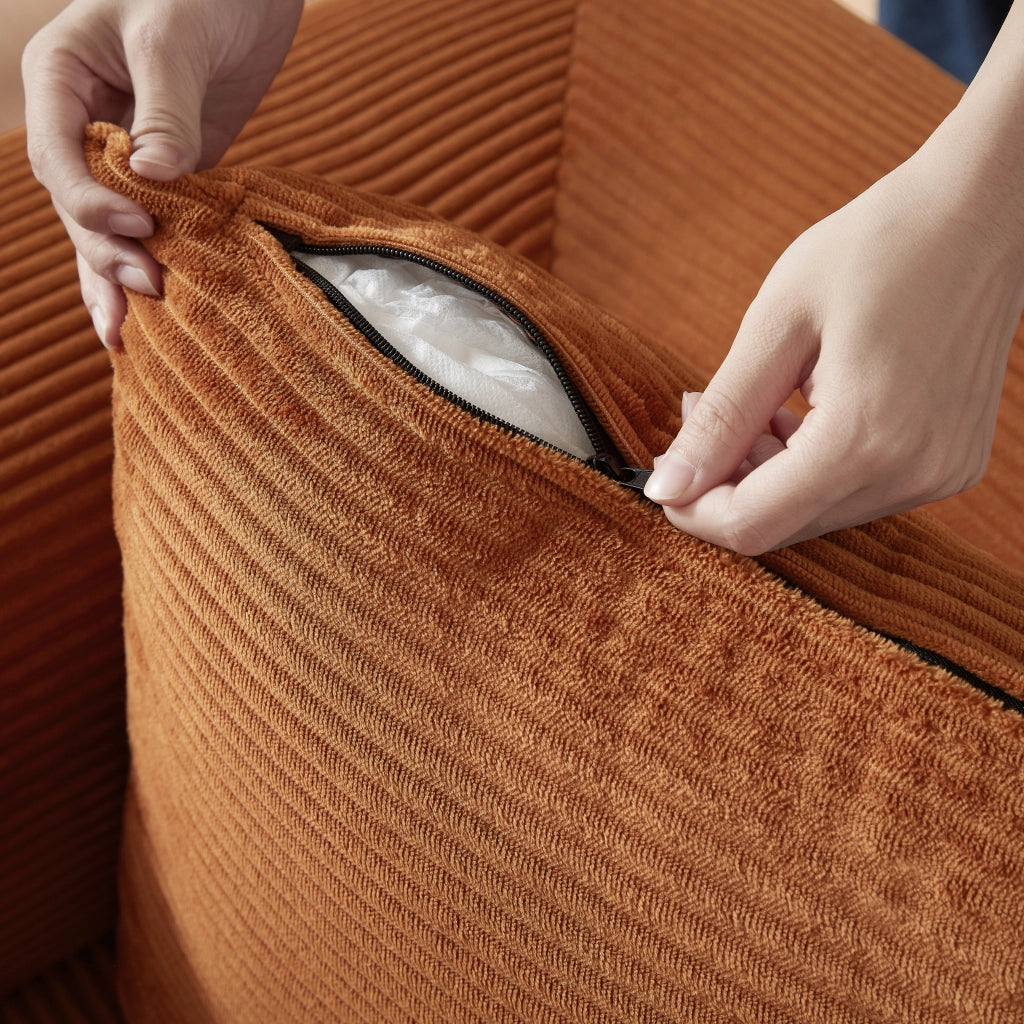 Divano letto pieghevole modulare in foam terracotta, sofa da pavimento per soggiorno e camera