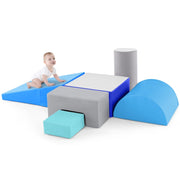 Blocchi rampicanti in schiuma per bambini 1-3 anni, Blocchi rampicanti set rampicante indoor con rettangoli Blu scuro-Giocattoli educativi