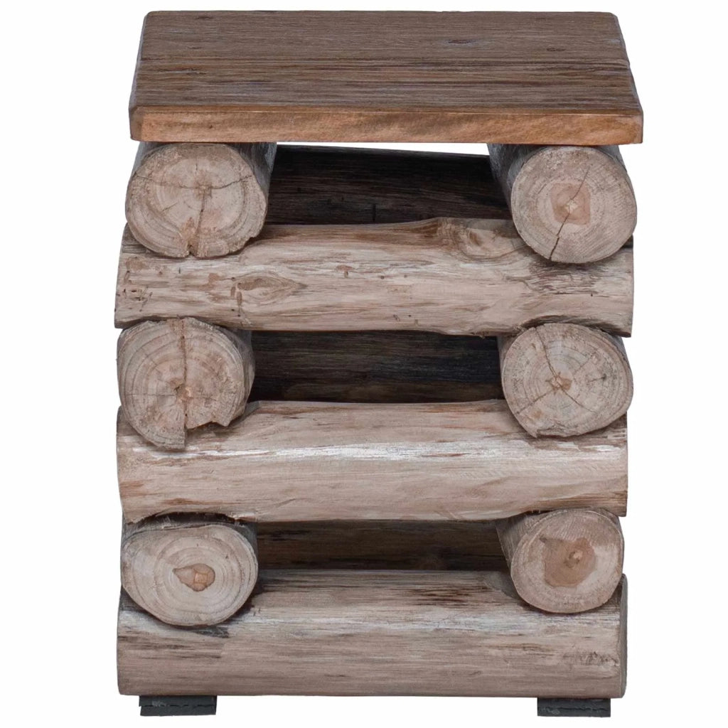 Pouf Naturale 30 x 30 x 38 cm Legno di teak solido 42012368
