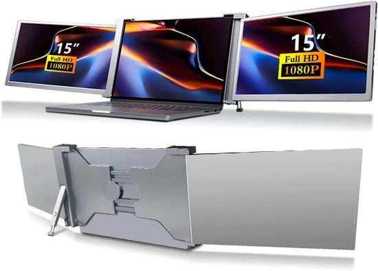 Braccio di Monitor per 3 Schermi - Braccio Ergonomico e Spaziale - Disegno Adattabile - Ideale per Posti di Lavoro Domestici