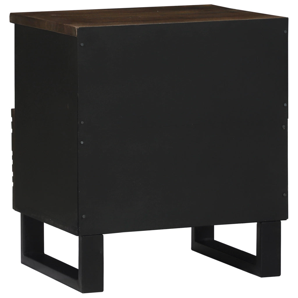 Comodino 40x33x46 cm Legno massiccio di mango