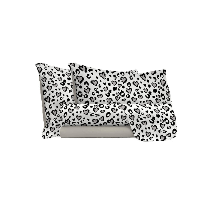 Set Lenzuola Singolo con Stampa Sopra Sotto e Federe Ingrid