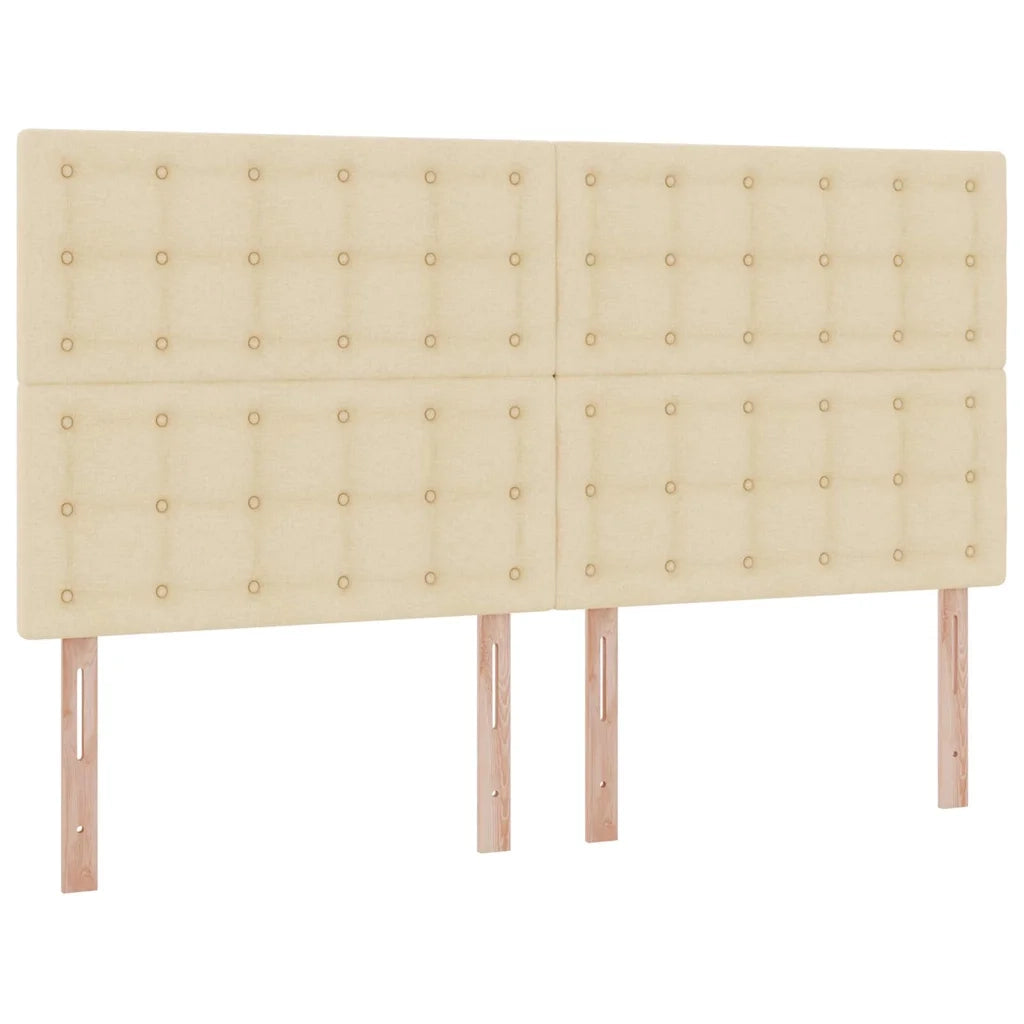 Letto con contenitore e LED Crema 160 x 200 cm Poliestere 3372556