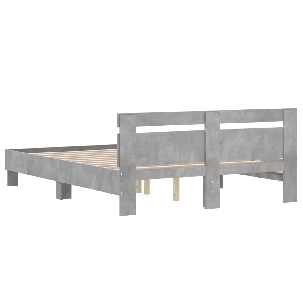 Giroletto Testiera Grigio Cemento 140x200 cm Legno Multistrato 3207423