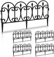 Decorazione in plastica - Bordino - cancelli decorativi - 30 cm alto - nero 30 pezzi