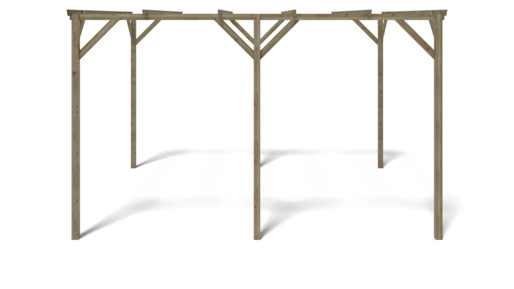 Tettoia posto auto coperto in legno 3x4 m - 12 m2 - CAR13 - ALTANKA