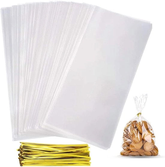 Sacchetti di Cellulosa - Formatone Grande - 25 x 15 cm - Sacchetti per Cioccolatini - Adatti per Natale e Dolci