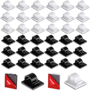 Cablettes autoadesivi per cavi clip per cavi 100 pezzi per LED strip cavo Ethernet cavo aereo cavo Ethernet porta di ricarica USB e cavo audio clip per cavi multifunzionali (medio bianco +)