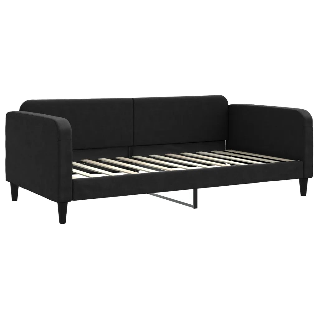 Letto da Giorno Nero 100x200 cm in Tessuto 354040
