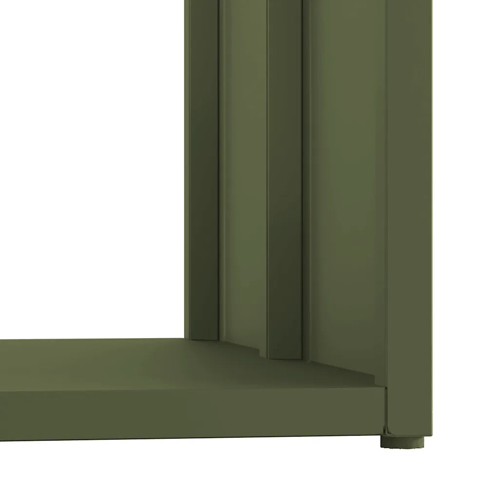 Rastrelliera per Legna da Ardere Verde Oliva 40x40x40 cm 864274