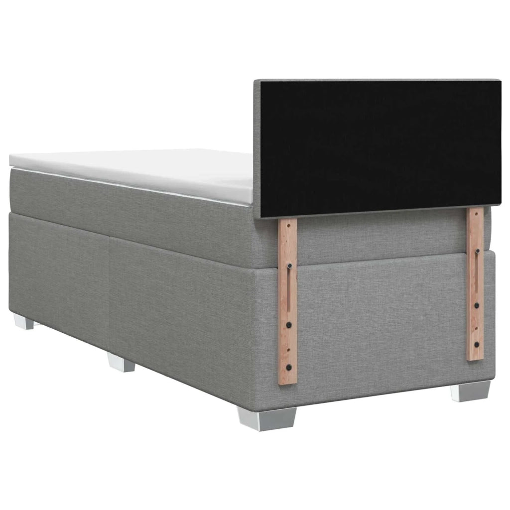 Letto box spring con materasso Grigio Chiaro 90 x 190 cm 3450369