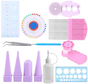 Set di Strumenti per Quilling - Accessori per Quilling - Kit di Papierarti DIY - Crimpatore per Quilling - Kam per Quilling - Materiale di Alta Qualità - Kit di Quilling