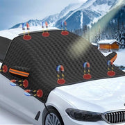 Copertura per Parabrezza Opaca Magnetica Ripiegabile per Protezione Invernale da Neve e Gelido - Adatta per la maggior parte dei Veicoli