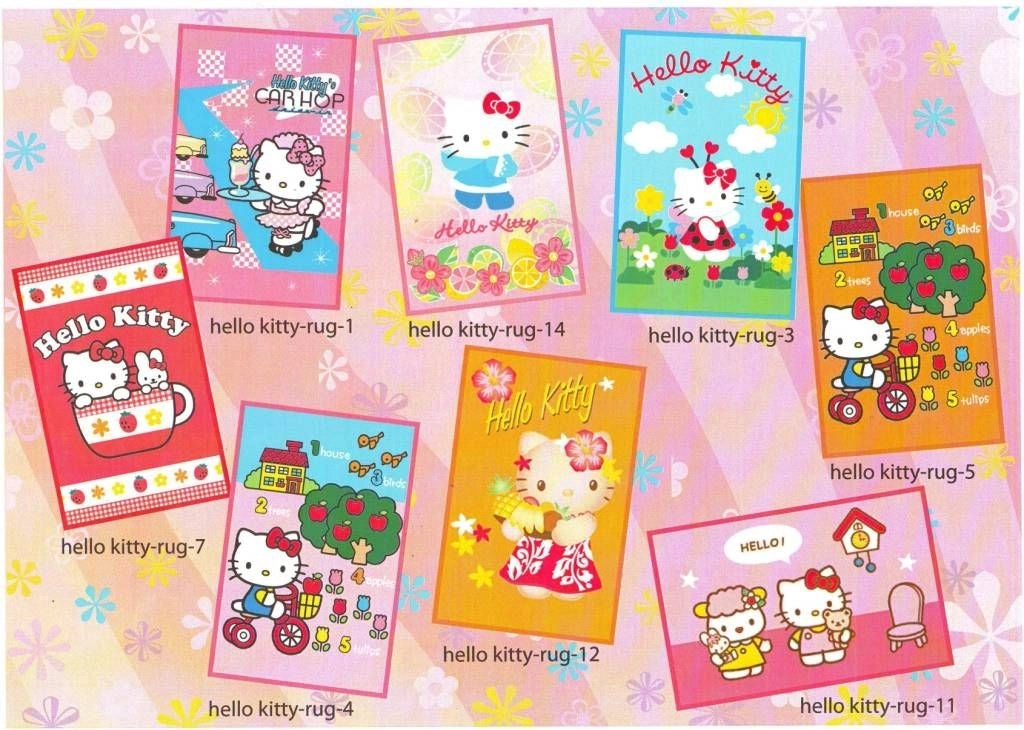 Tappeto camera hello kitty 100x150cm rettangolare
