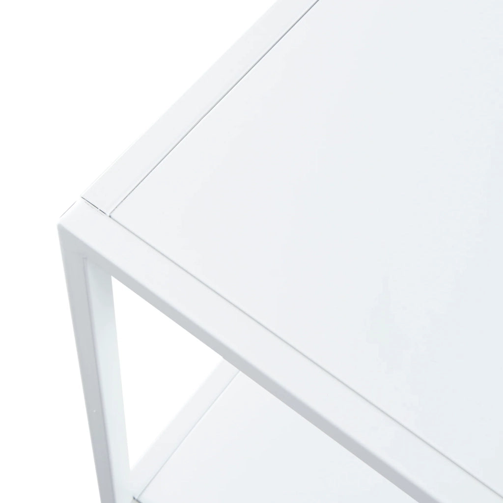 Mensola autoportante in acciaio 80 x 35 x 35 cm bianco 03_0006953