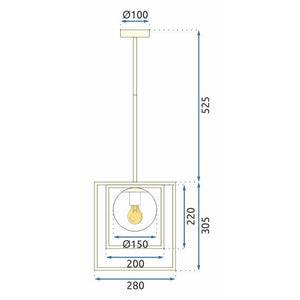 Lampada Da Soffitto APP1215-1CP Gold