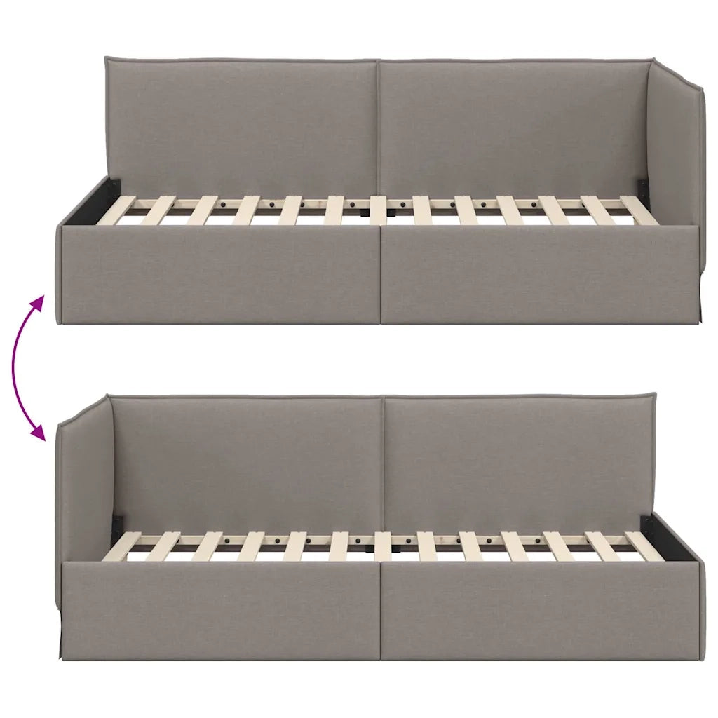 Cornice del letto ad angolo Talpa 100 x 200 cm Tessuto 42016476