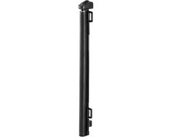 Babyhekje Intrekbaar, Uso Tot 143 cm di Amplezza e 80 cm di Altezza, con Blocco di Sicurezza, Progetto Facile da Sostituire, Rete per Animali Domestici e Bambini, per l'Uso all'Interno e all'Esterno, Nero