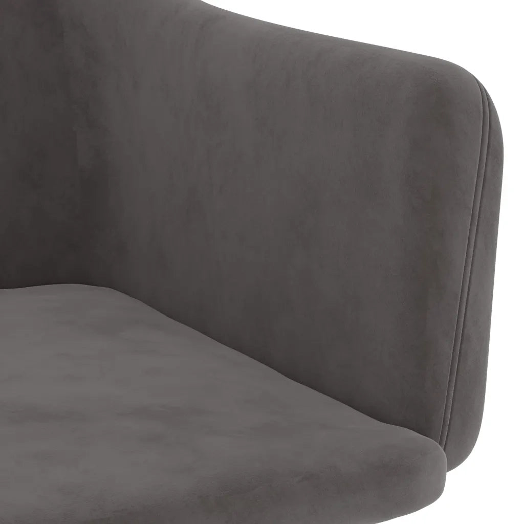 Sedie da Pranzo 2 pz Grigio Scuro in Velluto cod mxl 13546