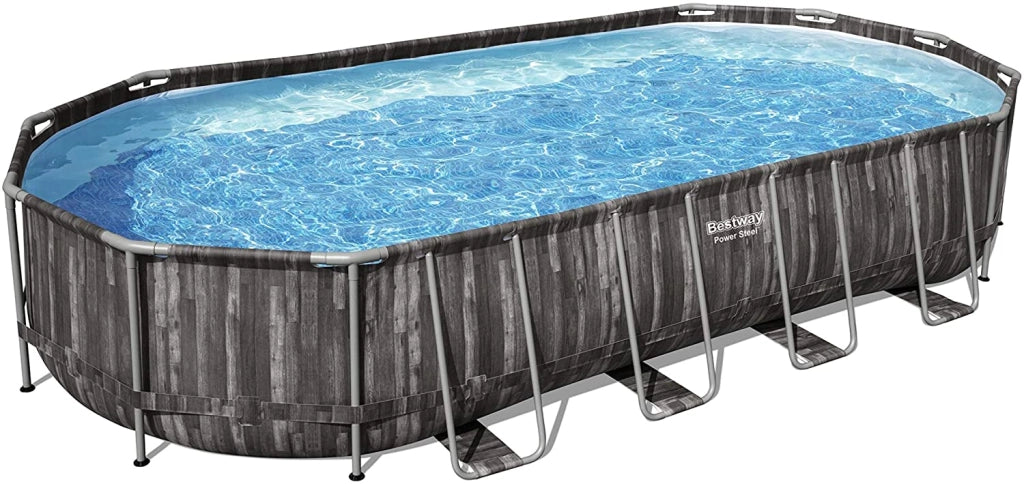 BESTWAY PISCINA FUORI TERRA POWER STEEL COMFORT JET OVALE 732 X 366 X 122 CM