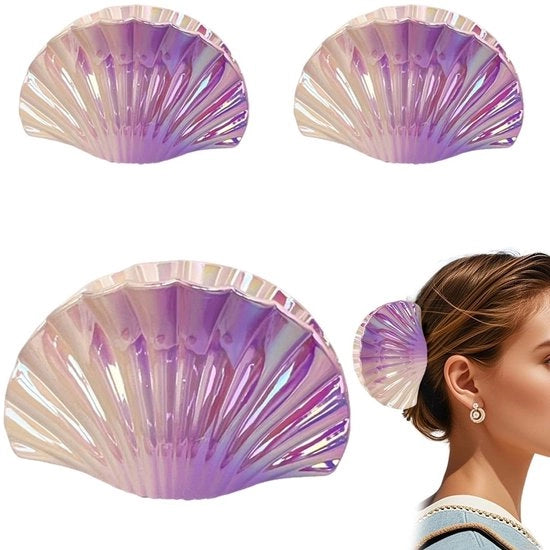 Set di spazzole per capelli 3 pezzi - Conchiglia ombra - Spazzola antiscivolo - Leggera - Adattabile - Adatta per capelli spessi/densi