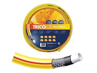 TUBO MAGLIATO TRICO LUX ANTI TORSIONE- - ø mm.15 (5/8) rot. mt.15 - press. max 27 bar - 1 rotolo FITT