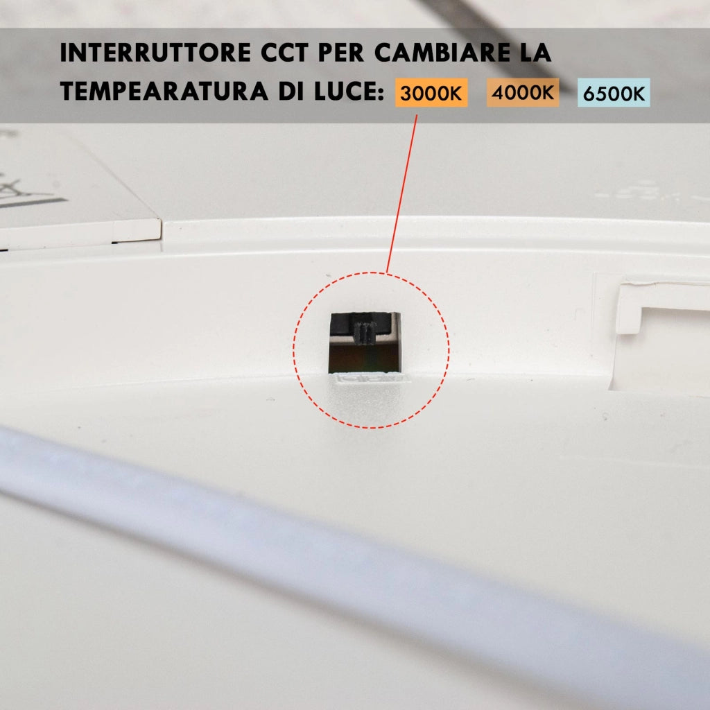 Plafoniera elegante design sottile effetto legno LED 45W CCT IP40 luce soffitto ristorante albergo sala ricevimento 60cm