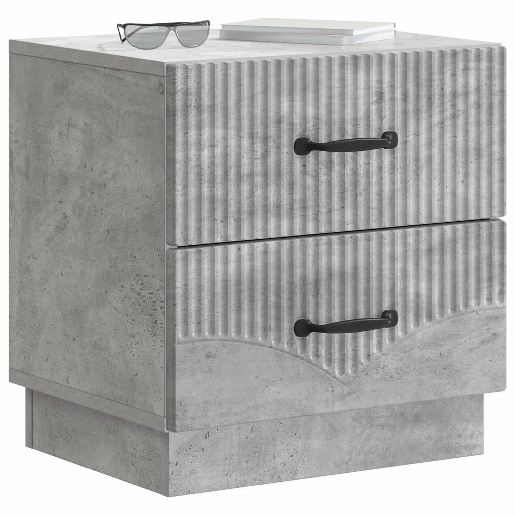 Armadio da Notte 2 pcs Grigio Cemento 43 x 34,5 x 44,5 cm 895222