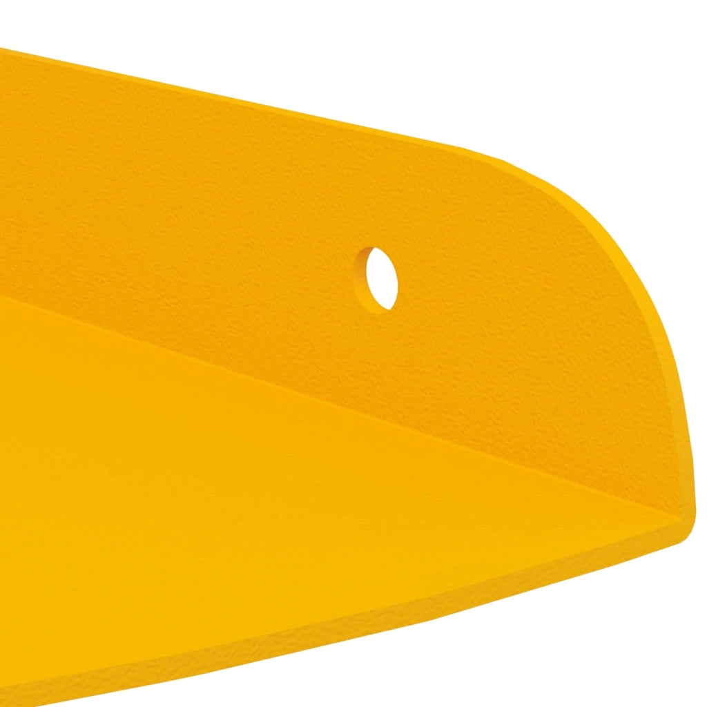 Mensola sospesa 2 pcs Giallo senape 18 x 18 x 2 cm 8004092