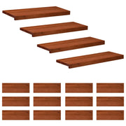 Tappeti per scale 16 pz 80 x 25 x 2 cm Marrone 3446437
