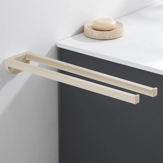 Supporto asciugamano in alluminio nero 40 cm con attacco alla parete in acciaio inossidabile, girevole a 180° e pieghevole, doppia staffa a due bracci per bagno e doccia, con accessori di montaggio (bianco)