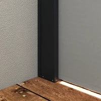 Tenda Laterale Retrattile 400x160 cm con Maniglia, in Metallo, Alluminio e Poliestere, Grigio Chiaro